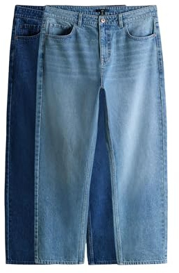 THE SET Herren Straight Fit Jeans, 2er-Pack