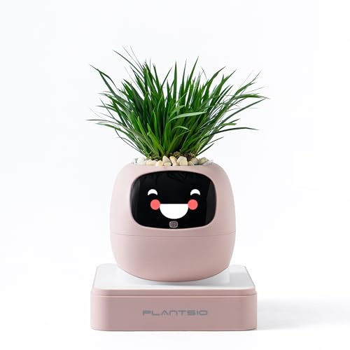 OUSEITECH Verbesserter intelligenter Haustier-Blumentopf 2.0, vollständig verbesserte Version, interaktiver Blumentopf, multifunktional, intelligent, große Daten mit 7 Sensoren zur Unterstützung beim