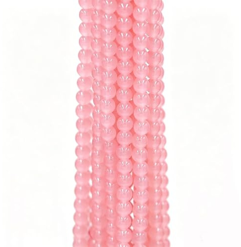 Perle Pierre Naturelle Quartz Rose 6mm Environ 140pcs Perles Rondes en Vrac pour Fabrication Bracelet et Collier Pierre Precieuse Rose Pasteque Creation Bijoux Artisanaux Accessoires 1pc