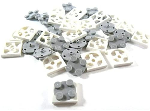 LEGO CITY - 20 DREHPLATTEN - DREHTELLER mit 2x2 Noppen weiss/grau 3680