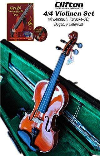 Geigen-Set 4/4 Mensur mit Lernbuch und Karaoke-CD Clifton