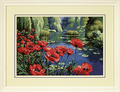 DIMENSIONS Lakeside Poppies Needlepoint Kit-16X11 Stitched In Thread