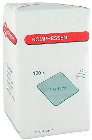 Mullkompressen 10x10 cm Unsteril 12fach