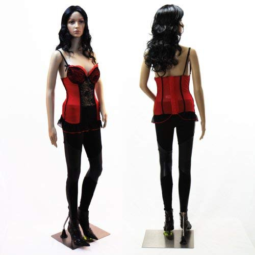 Schaufensterpuppe SF3 mit 2 Perücken gratis weibliche Schaufenterfigur Mannequin Kopf und Arme beweglich