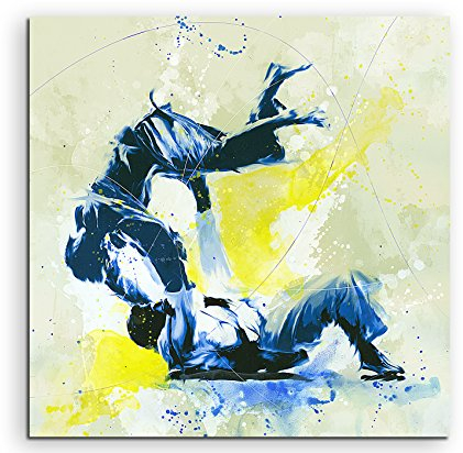 Paul Sinus Art Judo III 60x60cm SPORTBILDER Splash Art Wandbild Aquarell Art
