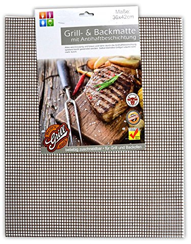G&M Premium BBQ Dauer Grillmatte Antihaft für Gasgrill und Holzkohle Wiederverwendbar Grill Unterlage Matte Grillunterlage Grillgitter Backmatte