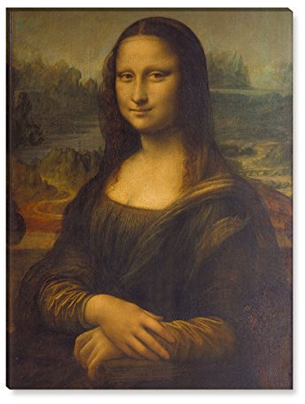 Wandkings Leinwandbilder von Leonardo da Vinci - Wähle ein Motiv & Größe: Mona Lisa - 60 x 80 cm