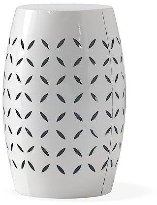 Christopher Knight Home Lilac Outdoor Beistelltisch, Eisen, 30,5 cm, Weiß