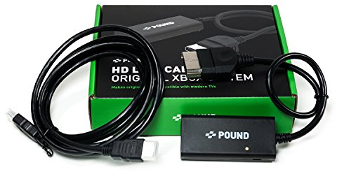 Pound HD Link Cable for Original Xbox - Compatible With All Modern TVs, HDMI Cable For HD Video Quality And 480i/720p Resolution On Xbox Classic
