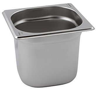 utopia by chefline Stainless Steel 1/6 Gastronorm Container 100mm Pan Deep, Catering, Bain Marie, Gastro Food Pans