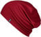 Enter the Complex® Leichte Beanie Mütze, Herren und Damen, Übergangsmütze, Sommer Beanie, Dünne Kopfbedeckung, Baumwolle (Jersey), S/M, Weinrot