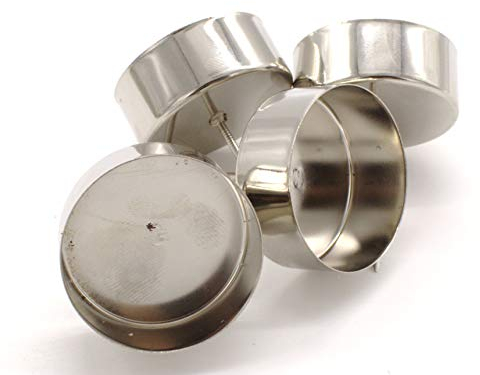 DARO DEKO Teelichthalter Stecker 4 Stück aus Metall in Silber