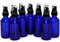 TEEROVA 12-Count 2 oz Glass Spray Bottles with Black Fine Mist Sprayers for Essential Oils, Perfumes, Cleaners (Cobalt Blue)