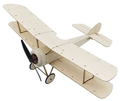 Mini RC Plane Sopwith Pup Biplane Model Kit, 14.8'' Wingspan Laser Cut Balsa Wood Airplane Kits to Build for Adults, DIY Electric RC Aeroplanes Remote Radio Controlled Airplanes for Indoor Parkflyer