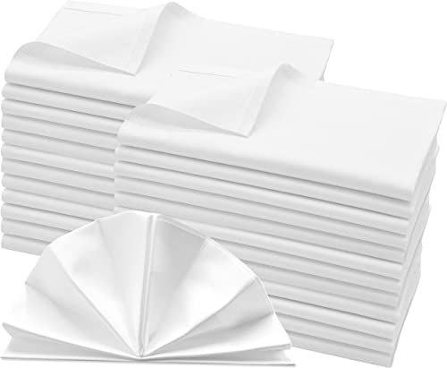 ZOLLNER 25er Set Mundservietten 100% Baumwolle, 50x50 cm, Weiß