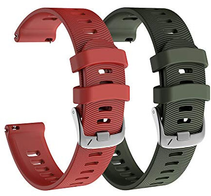 NotoCity Bracelet pour Garmin Vivoactive 3/ Garmin Vivoactive 3 Music/Forerunner 645 Music/Garmin Forerunner 245，Bande de Remplacement Ajustable en Silione