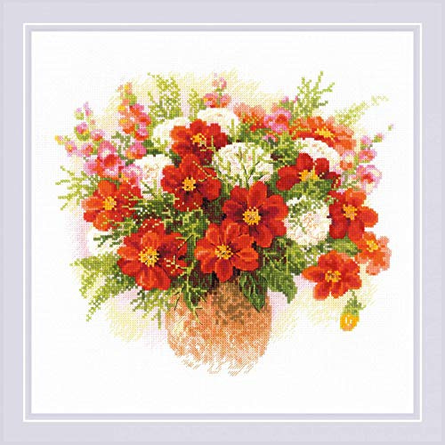 RIOLIS Cross Stitch Kit - 1820 - Watercolour Dahlias