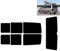 Passgenaue Tönungsfolie für T6 California 4-Türen 2015-... Heck/Seitenscheiben (20% Schwarz)