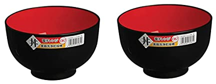 JapanBargain, Japanese Plastic Soup Bowl for Ramen Udon Pho Noodle Poke Cereal Bowl Microwave and Dishwasher Safe, Made in Japan, Set of 2