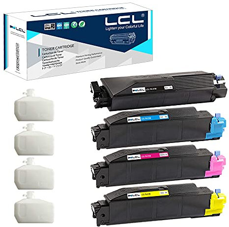 LCL TK-5150 Tonerkartusche kompatibel für Kyocera 5150 TK-5150 TK-5150K TK-5150C TK-5150M TK-5150Y kompatibel für Kyocera ECOSYS M6035cidn M6535cidn P6035cdn (Schwarz Cyan Magenta Gelb, 4-Pack)