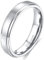 Zakk Ring Herren Damen Titan Verlobungsringe Eheringe Trauringe Silber Gebürstet 4mm 6mm 8mm(Silber-4mm, 62 (19.7))