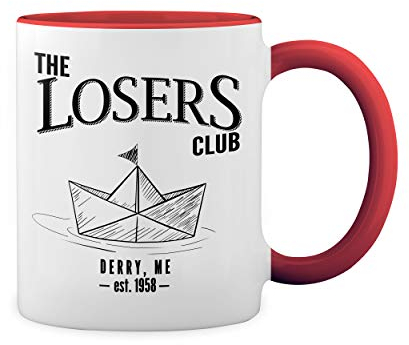 The Losers Klub King Stephen It Pennywise Bianco tazza di caffè con Red Rim & Handle Mug