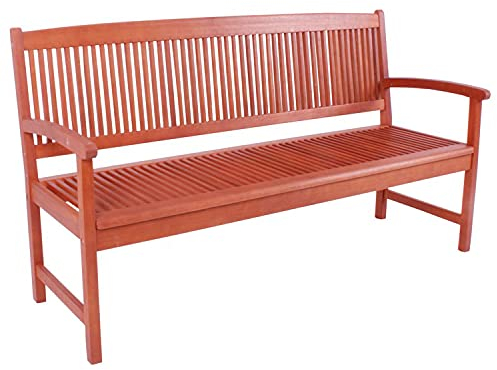 Gartenbank 3-Sitzer Eukalyptus FSC 100% Sitzbank Holzbank Gartenmöbel Terrassenmöbel Bank Holz