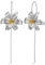 Springlight Ohrringe S925 Sterling Silber Lilie Blume Ohrringe Große Größe/Kleine Größe Ohrringe Geschenke für Frauen, Handgemachte Feine Schmuck Ohrringe für Damen.(Big size-Silber)