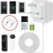 Doorbell Transformer 24V500MA, Visual Doorbell AC Power Adapter, Suitable for Most Versions of Ring Doorbell and Thermostat (8M extension cable white)