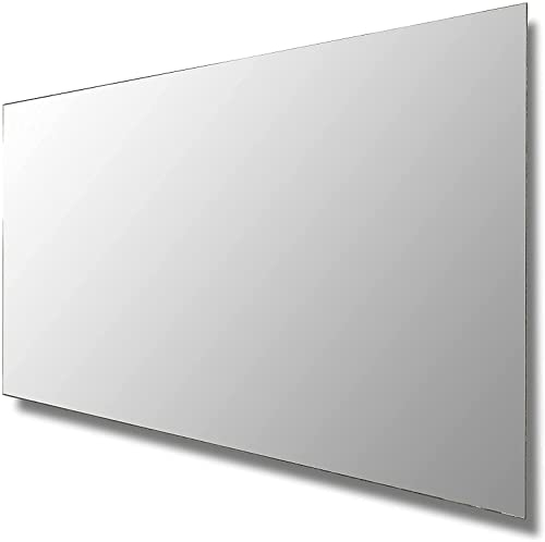 baanio - Espejo Baño Rectangular 80x120 cm Smooth | Espejos de Baño Con Antivaho | Vidrio Resistente 4 mm, Plata Ecológica sin Cobre, Fácil Instalación | Montaje Horizontal o Vertical | Diseño Moderno