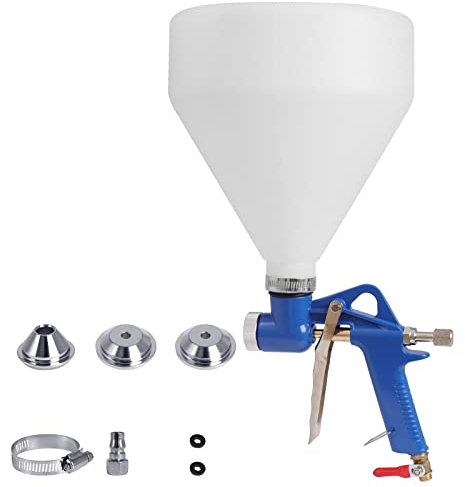 Air Hopper Spritzpistole 1,5 Gallonen Trockenbau-Sprühgerät mit 3 Düsen (4,0 mm/6,0 mm/8,0 mm) Farbtextur-Werkzeug-Set (blau)