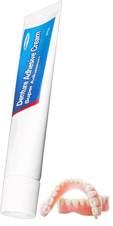 160g Crème Adhésive pour Prothèses Dentaires Extra Forte sans Zinc Colle Prothese Dentaire pour Tenue et Étanchéité
