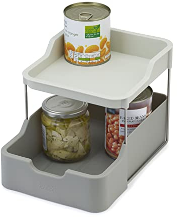 Joseph Joseph Küchenschrank Organizer mit Schublade, Kunststoff, Grau, 2 Schubladen, Küchenorganisation, Küchenaufgaben