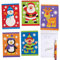 Baker Ross FX404 Mini Notizblöcke Weihnachtsfreunde - 10 Stück, Kleine Adventskalendergeschenke für Kinder, Nikolaus Geschenke für Kinder