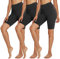 TNNZEET 3er Pack Radlerhose Damen High Waist Shorts Kurze Sporthose Blickdicht Sommer Leggings Unter Kleider für Sport Yoga,Schwarz/Schwarz/Schwarz,4XL