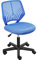 Yaheetech Armless Swivel Computer desk Chair with Rolling Wheels, Soft Padded Seat and Back Support for Students Study and Office Work, Blue