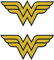 2 Stück Wonder Woman Logo Taktisches Militär Moral Patch Stickerei Patch Aufnäher dekorative Applikationen Patch für Jacken Jean Kappe Weste Rucksäcke Uniform Kleidung Patch-Kollektiv Board