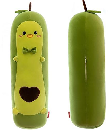 SNOWOLF Avocado Kuscheltier Lange Kissen Große Squishy Plüsch Spielzeug Weiche Kawaii Stuff Kuscheltier Entzückende Umarmungskissen für Kinder (80cm, Grün)