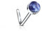 Treuheld® Nasenpiercing mit Edelstein | 8 Farben | Nasenstecker [06.] - Sodalith