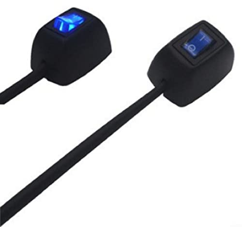 Klebriger Schalter, Auto-Drucktastenschalter mit LED-Licht, Ein/Aus, DC 12 V, DIY-Auto-Schalter, beleuchtet, Ein/Aus, für Autolampen (blau)