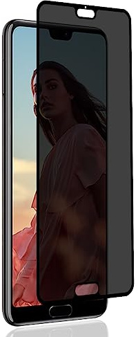 Yiunssy Protector de pantalla Privacidad para Huawei P20 Pro Cristal Templado, Cobertura Completa/Dureza 9H,Anti Espía Privacy Vidrio Templado para Huawei P20 Pro
