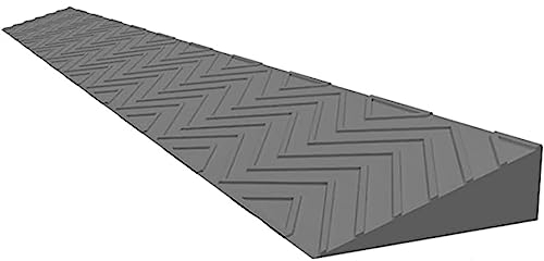 Tragbare Schwellenrampen, Rollstuhlrampe, Türschwellenrampen, Rutschfeste Schwellenrampe für Rollstuhlfahrer, Schneidbar, für Schwellenrollstuhl-Roller-Kehrroboter ( Color : Grau , Size : 100x17.5x8cm