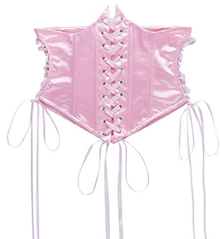 Geagodelia Corsetto da Donna Elegante, Corsetto Stringivita in Tinta Unita Cintura Corsetto Donna Sexy Bustino Donna Regalo (A-Rosa, S)