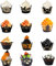KOBOKO Halloween Muffinförmchen Papier - Schwarze Spinnennetz-Hexenschloss-Backförmchen für Cupcakes und Deko (12 Stück)