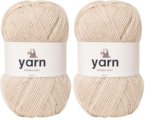Korbond DK Oatmeal Yarn Acrylic (Pack of 2)