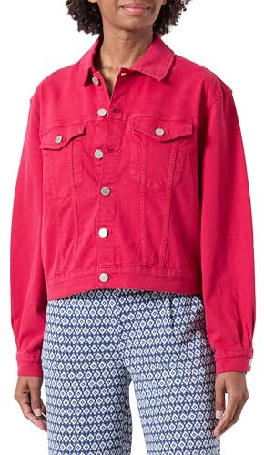 Vila Viweylie Denim Jacket/PB Veste en Jean, Cerise, 36 Femme