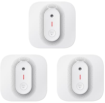 X-Sense Funkvernetzbarer Rauchmelder WLAN, Feuermelder mit Sprachausgabe-Alarm und Standort, austauschbarer Batterie, Übertragungsreichweite von 500 m, XP02S-MR, 3 Stück