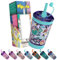 Pipeeto Vaso con Pajita para Niños 480ml, Verde Agua | Botella Agua Infantil Reutilizable con Pajita, a Prueba de Fugas, Libre de BPA, Apto Para Lavavajillas | Vaso Entrenamiento Bebes