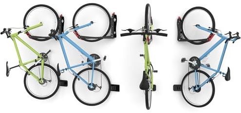 WALMANN BIKEPAL No Lifting Wall Mount Swivel Bike Rack, Wall Bike Hangers for Garage Space Saving Bike Storage Solution(4 Pack)