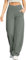 G4Free Yogahose Damen Lang Weite Jogginghose Hohe Taille Crossover Elegant Straighthose Bauchkontrolle Schlaghose Sporthose mit Taschen(Lang,Grauer Salbei,XXL)